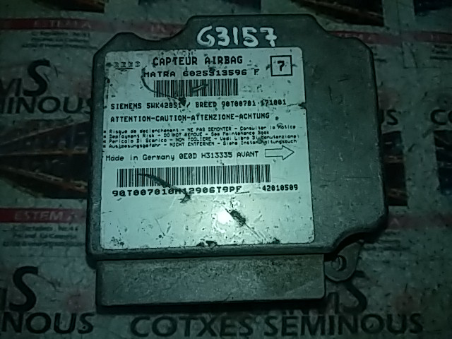 Calculator AIRBAG RENAULT ESPACE 3 5WK42851 / 6025313596 F / 6025313596F5WK42851 / 6025313596 F / 6025313596F