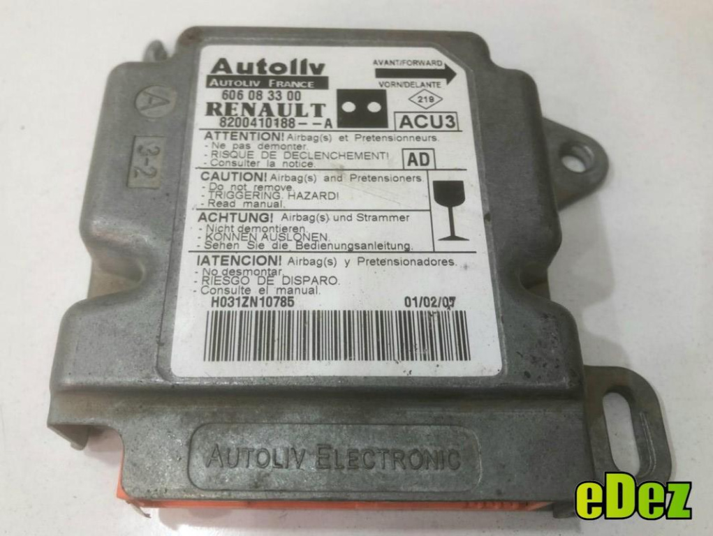 Calculator airbag Renault Kangoo (1997-2007) 8200410188