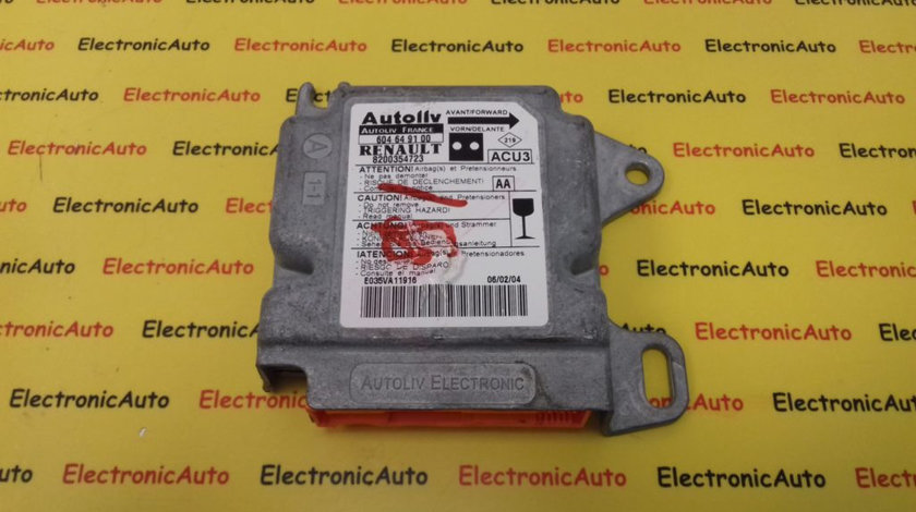 Calculator Airbag Renault Kangoo, 8200354723, 604649100