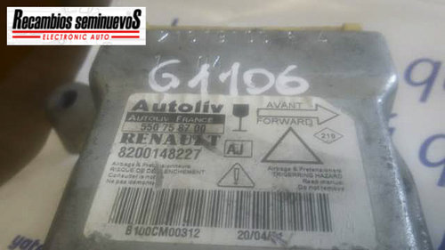 Calculator AIRBAG RENAULT LAGUNA 8200148227 AJ / 8200148227AJ / 5507587008200148227 AJ / 8200148227A...