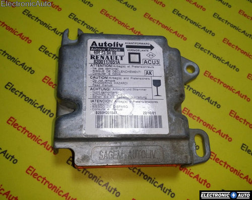 Calculator airbag Renault Megane 8200117651A