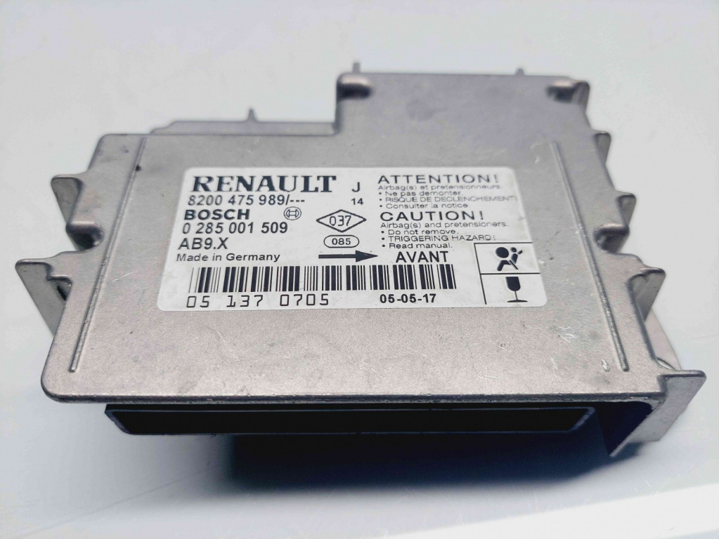 Calculator airbag Renault Modus [Fabr 2004-2012] 8200475989 0285001509 1.6 K4M 77KW / 105CP