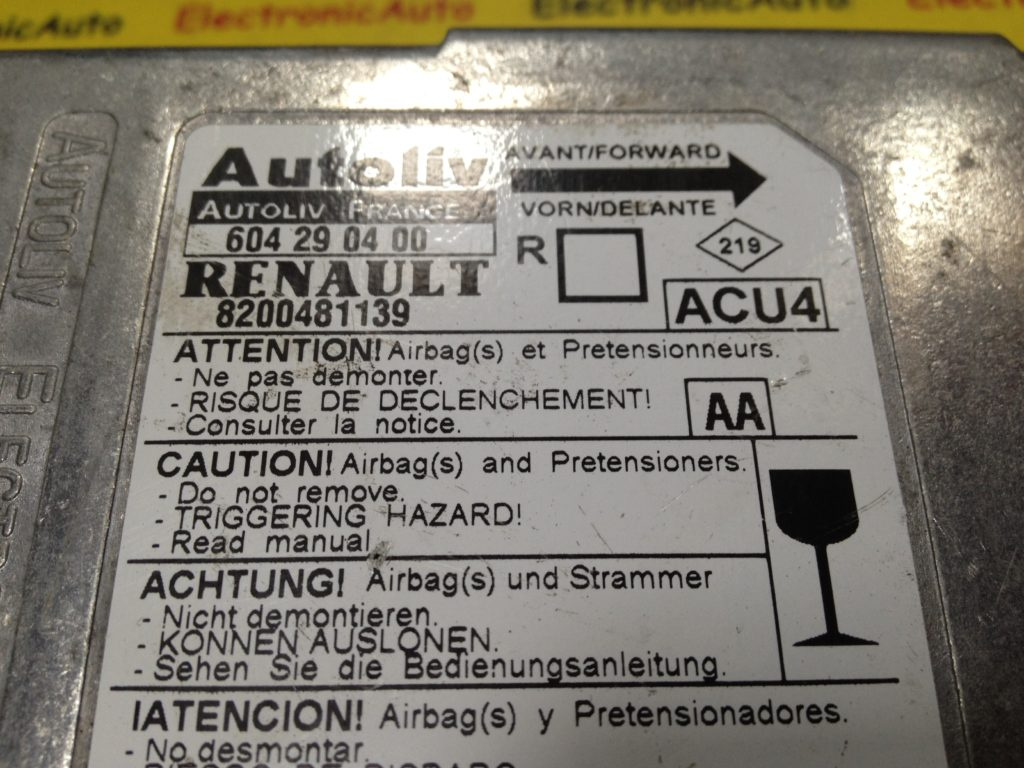Calculator Airbag Renault Scenic, 604290400, 8200481139