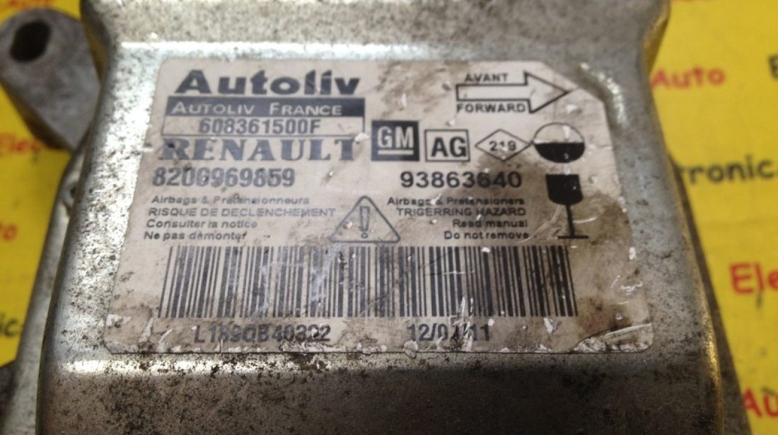 Calculator Airbag Renault Trafic, 608361500F, 8200969859