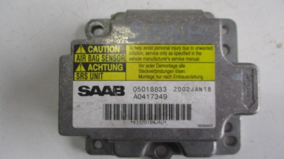 CALCULATOR AIRBAG SAAB 9-3 CABRIOLET FAB. 1998 – 2003 ⭐⭐⭐⭐⭐