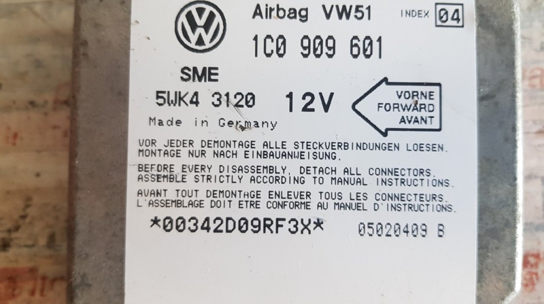 Calculator airbag Seat Alhambra 1c0909601