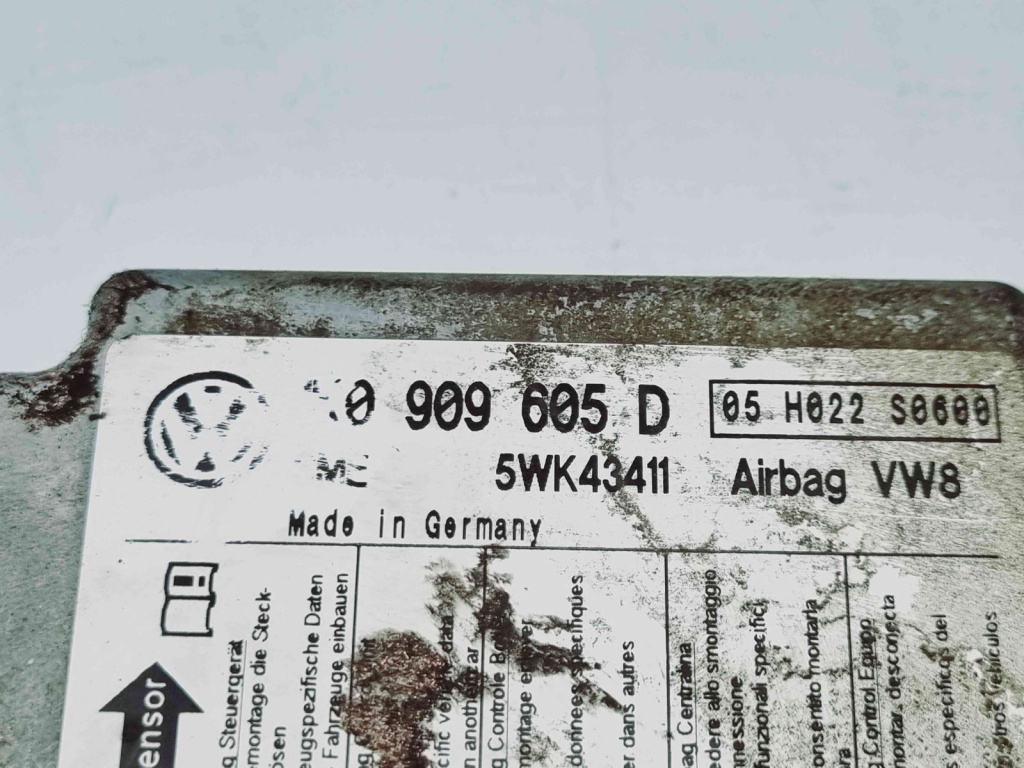 Calculator airbag Seat Altea (5P1) [Fabr 2004-2010] 1K0909605D 1.9 TDI BJB 77KW / 105CP 1.9 TDI BJB 77KW / 105CP