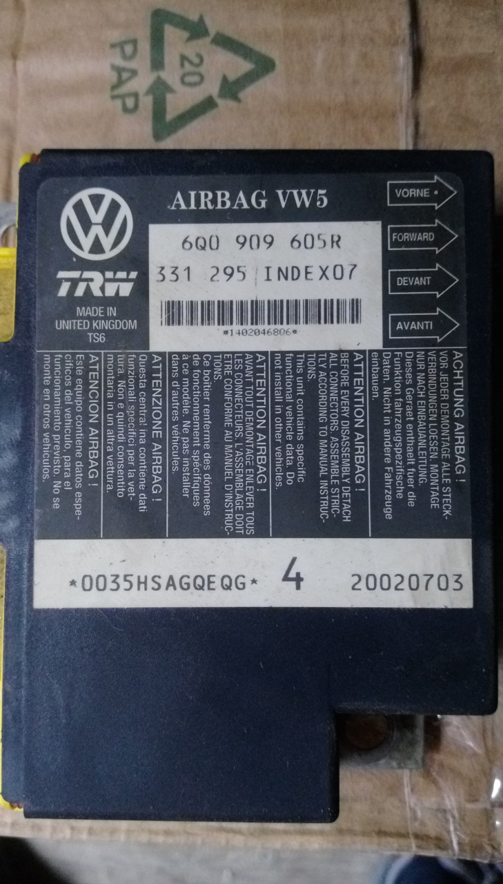 Calculator airbag Seat Ibiza 6Q0909605R