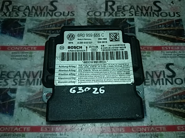 Calculator AIRBAG SEAT IBIZA 6R0 959 655 C / 6R0959655C / 0 285 010 527 / 02850105276R0 959 655 C / 6R0959655C / 0 285 010 527 / 0285010527