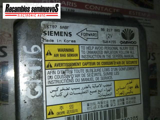 Calculator AIRBAG SIEMENS DAEWOO LANOS 96217003 / 5WK415596217003 / 5WK4155