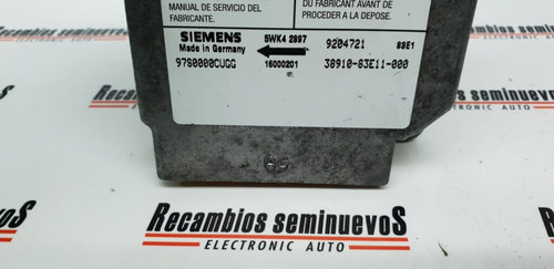 Calculator AIRBAG SIEMENS OPEL AGILA 38910 83E11 000 / 3891083E11000 / 5WK4 2897 / 5WK4289738910 83E...