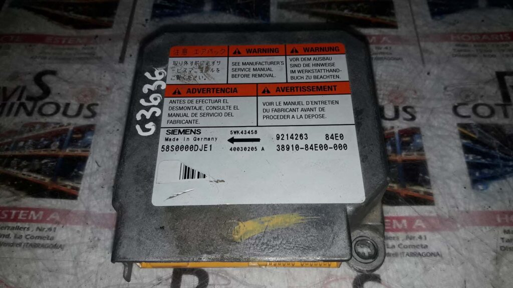 Calculator AIRBAG SIEMENS OPEL AGILA 5WK43458 / 38910-84E00-000 / 38910 84E00 000 / 3891084E00000 / 9214263 84E0 / 921426384E05WK43458 / 38910-84E00-000 / 38910 84E00 000 / 3891084E00000 / 9214263 84E0 / 921426384E0