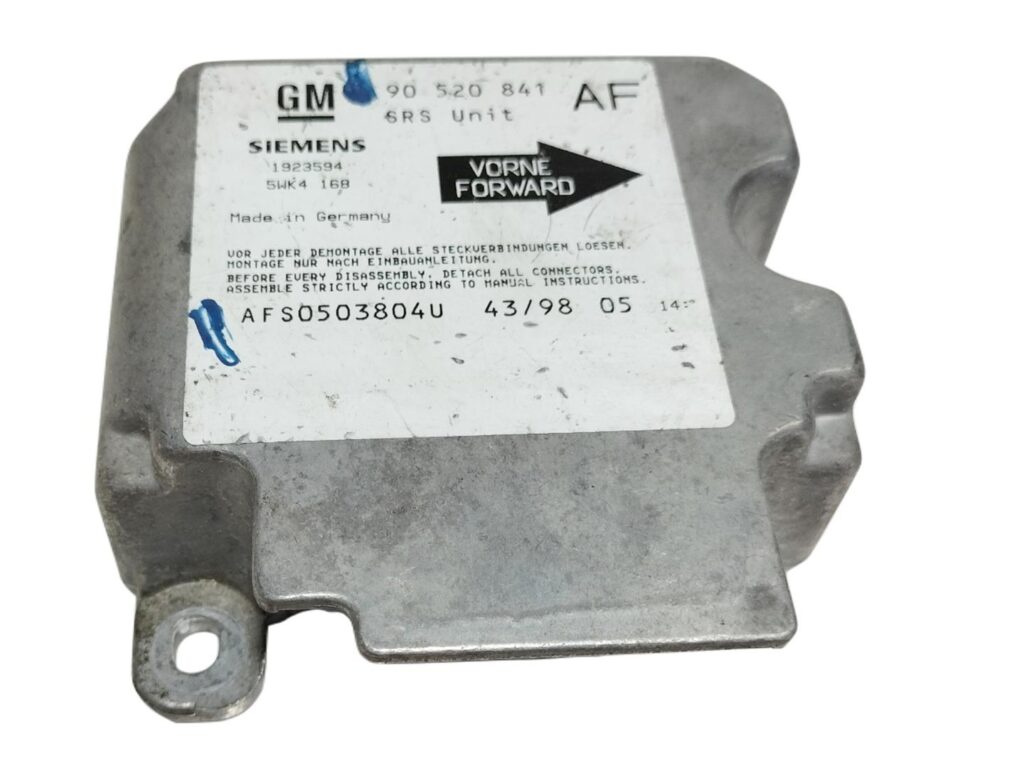 Calculator AIRBAG SIEMENS OPEL ASTRA 90 520 841 AF / 90520841AF / 1923594 / 5WK4 168 / 5WK416890 520 841 AF / 90520841AF / 1923594 / 5WK4 168 / 5WK4168