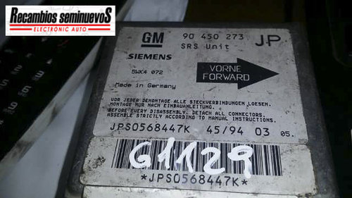 Calculator AIRBAG SIEMENS OPEL ASTRA 90450273 JP / 90450273JP / 5WK4 072 / 5WK407290450273 JP / 9045...
