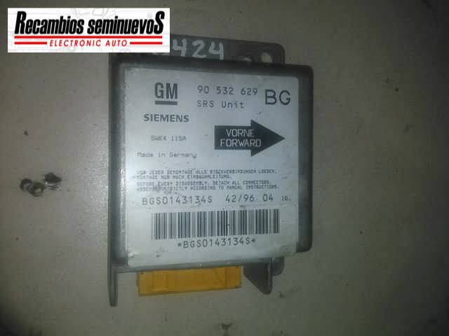 Calculator AIRBAG SIEMENS OPEL CORSA B 90532629 BG / 90532629BG / 5WK4115A90532629 BG / 90532629BG / 5WK4115A