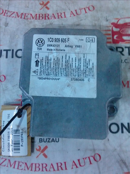 Calculator airbag SKODA FABIA 2 1.4 TDI an fabr. 2009