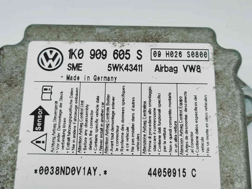 Calculator airbag Skoda Octavia 2 (1Z3) [Fabr 2004-2013] 1K0909605S 1.6 Benz BSE 75KW / 102CP 1.6 Be...