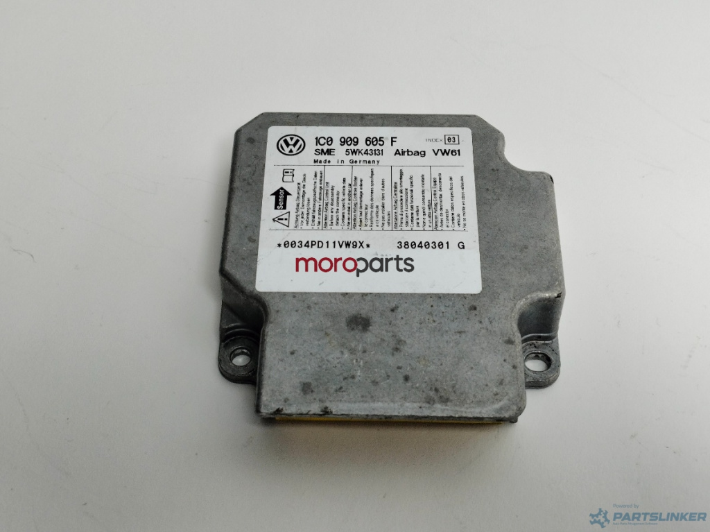 Calculator airbag SKODA SUPERB (3U4) [ 2001 - 2008 ] TDI (AVF, AWX) 96KW|130HP VAG OEM 1C0909605F