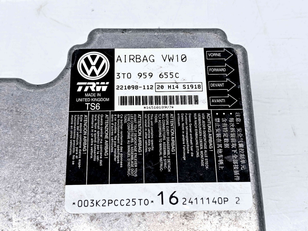 Calculator airbag Skoda Superb II Combi (3T5) [Fabr 2009-2015] 3T0959655C 1.8 TFSI CDAA 118KW / 160CP 1.8 TFSI CDAA 118KW / 160CP