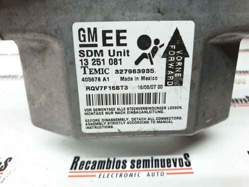 Calculator AIRBAG TEMIC OPEL ASTRA 13 251 081 / 13251081 / 32796393513 251 081 / 13251081 / 32796393...
