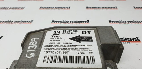 Calculator AIRBAG TEMIC OPEL COMBO 24417008 DT / 24417008DT / 32796393524417008 DT / 24417008DT / 32...