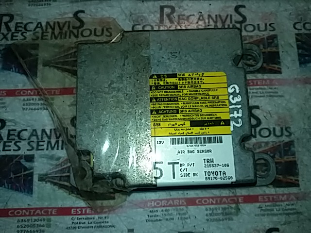 Calculator AIRBAG TOYOTA AURIS 89170-02560 / 89170 02560 / 8917002560 / 215537-106 / 215537 106 / 21553710689170-02560 / 89170 02560 / 8917002560 / 215537-106 / 215537 106 / 215537106