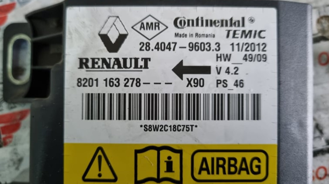 Calculator airbag-uri Dacia Logan I cod piesa : 8201163278