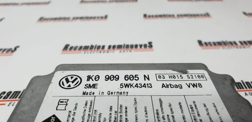 Calculator AIRBAG VOLKSWAGEN GOLF 1K0 909 605 N / 1K0909605N / 5WK434131K0 909 605 N / 1K0909605N / ...