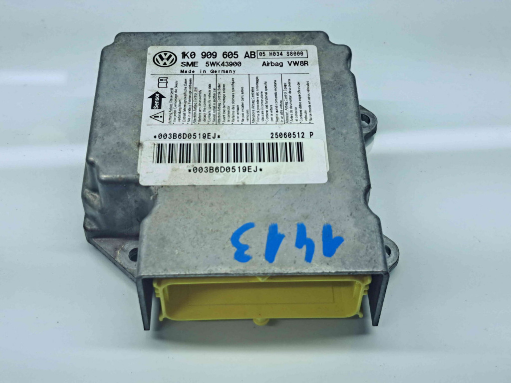 Calculator airbag Volkswagen Golf 5 Plus (5M1) [Fabr 2005-2008] 1K0909605 1.9 TDI BLS 77KW / 105CP