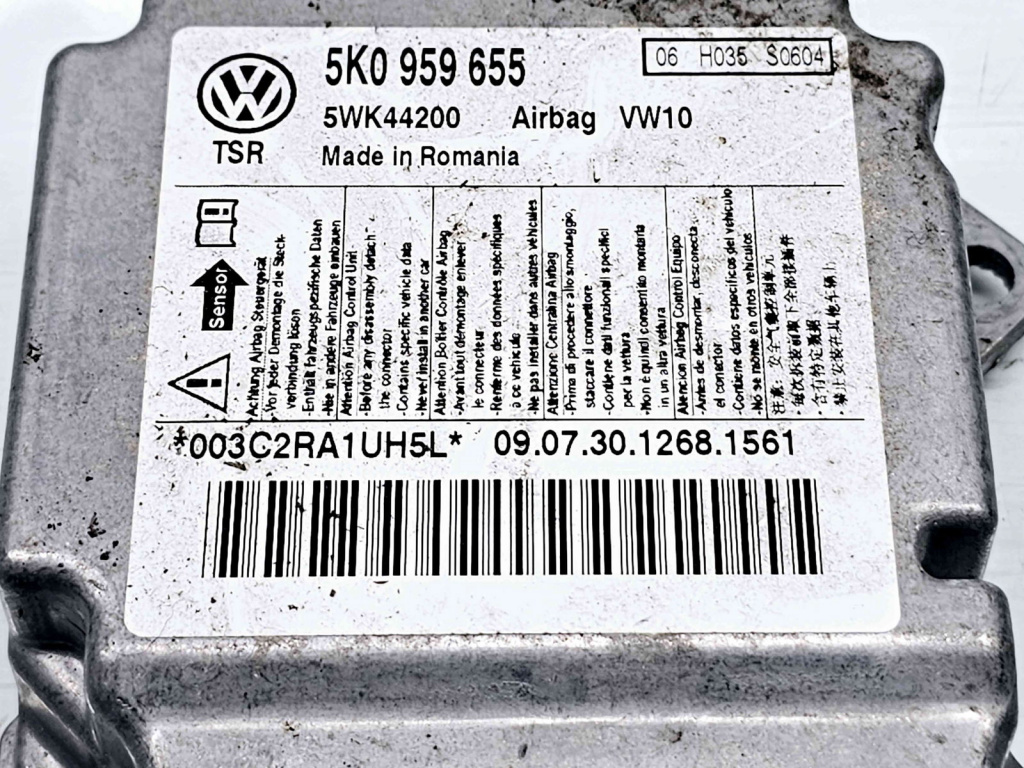 Calculator airbag Volkswagen Golf 6 (5K1) [Fabr 2009-2013] 5K0959655 1.4 Benz CAXA 90KW / 122CP 1.4 Benz CAXA 90KW / 122CP