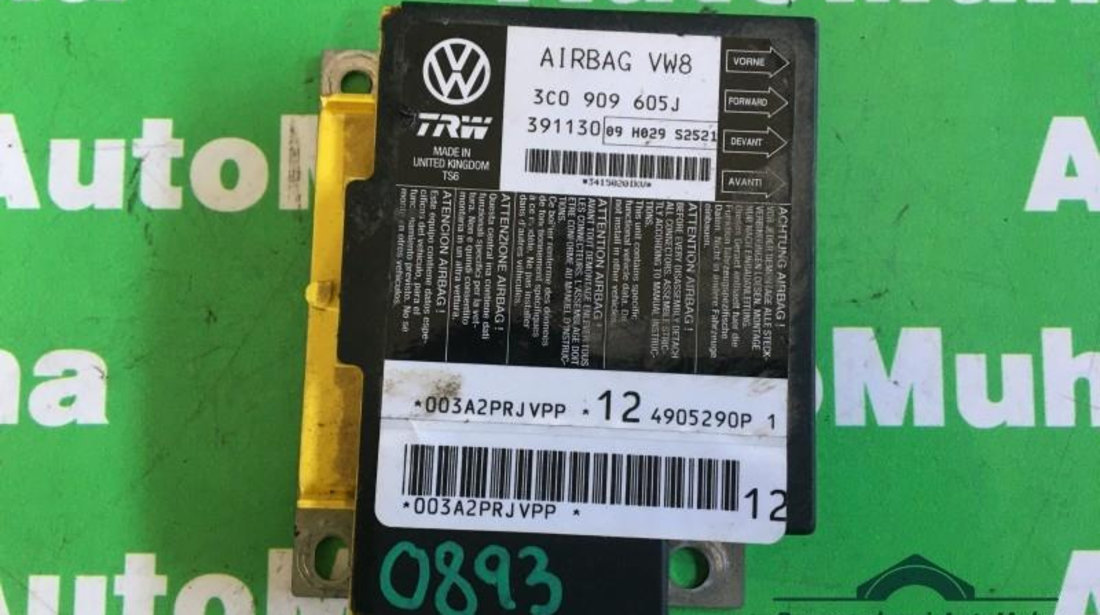 Calculator airbag Volkswagen Passat B6 3C (2006-2009) 3C0 909 605 J