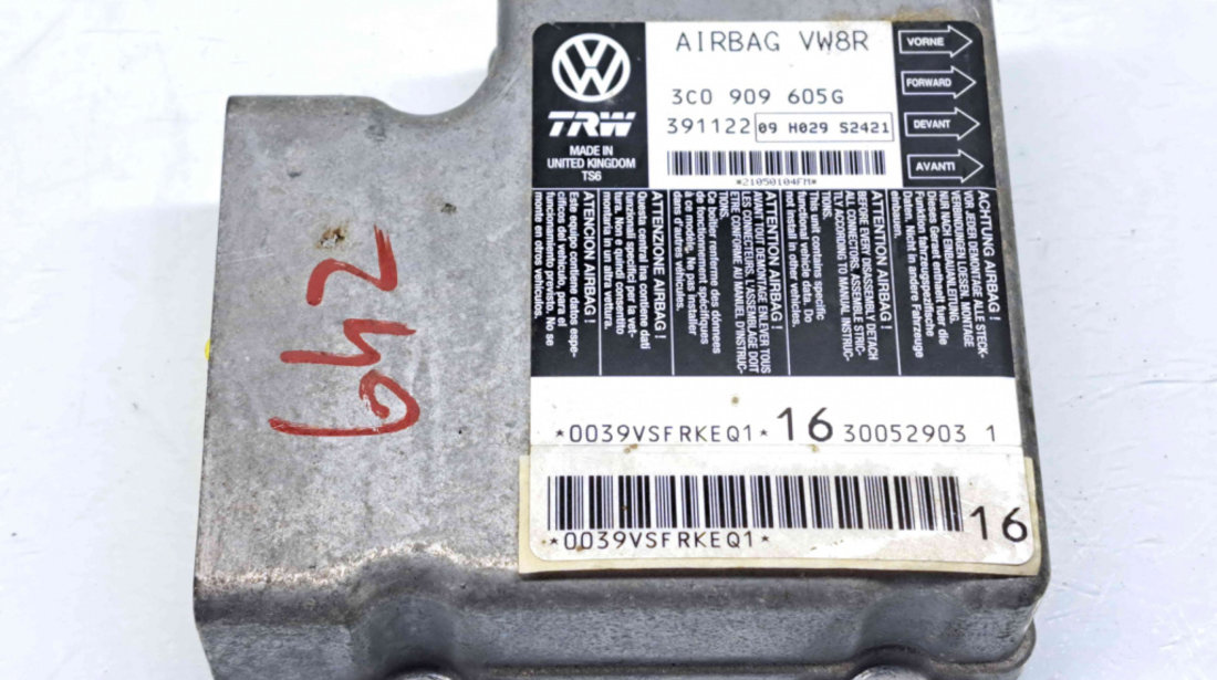 Calculator airbag Volkswagen Passat B6 Variant (3C5) [Fabr 2005-2010] 3C0909605G