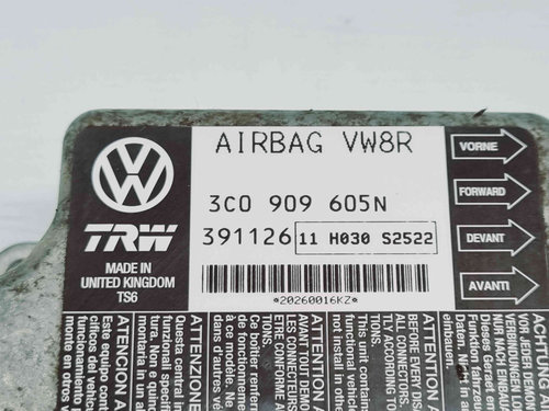 Calculator airbag Volkswagen Passat B6 Variant (3C5) [Fabr 2005-2010] 3C0909605N 2.0 TDI BMP 103KW /...