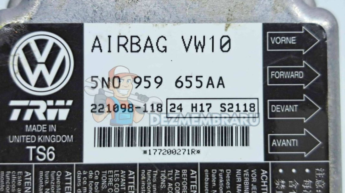 Calculator airbag Volkswagen Tiguan (5N) [Fabr 2007-2016] 5N0959655AA