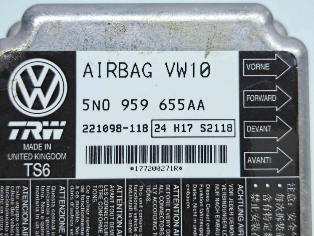 Calculator airbag Volkswagen Tiguan (5N) [Fabr 2007-2016] 5N0959655AA 2.0 TDI CFFB 103KW / 140CP