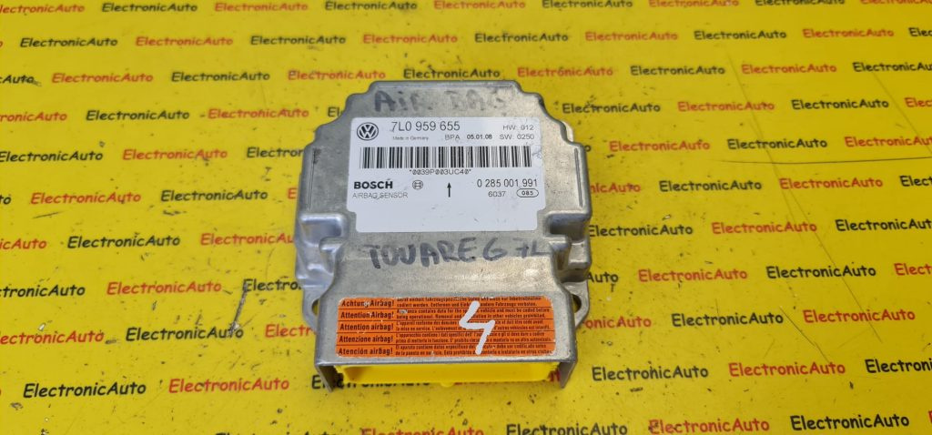 CALCULATOR AIRBAG VOLKSWAGEN TOUAREG 7L, 7L0959655, 0285001991,