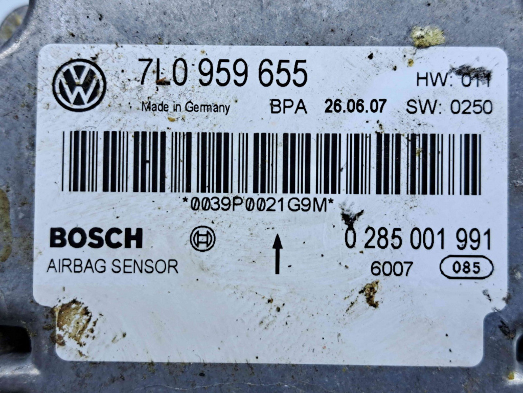 Calculator airbag Volkswagen Touareg (7LA, 7L6) [Fabr 2003-2010] 7L0959655 2.5 TDI BPE 128KW / 174CP 2.5 TDI BPE 128KW / 174CP