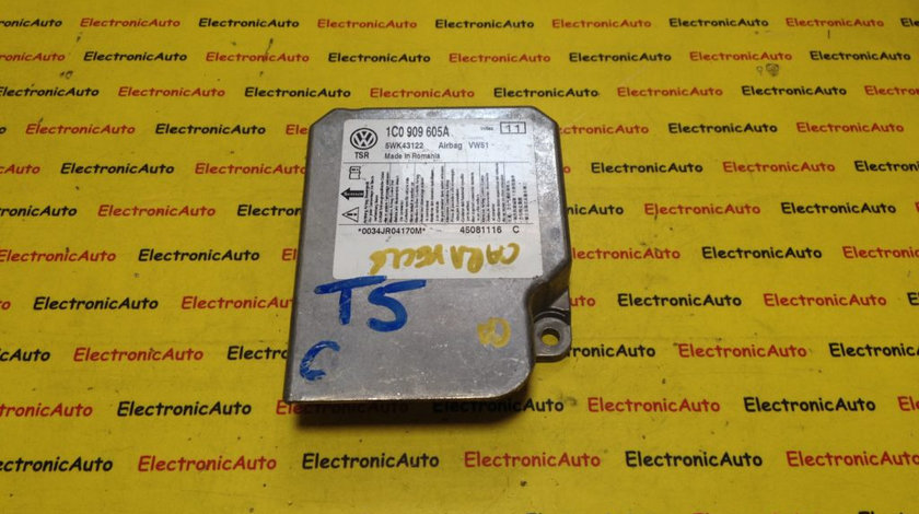 Calculator Airbag VW, 1C0909605A, 5WK43122