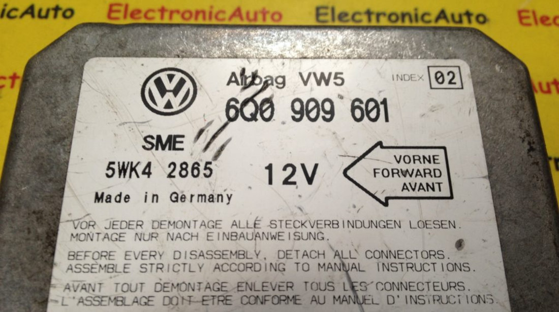 Calculator Airbag VW, 6Q0909601, 5WK42865