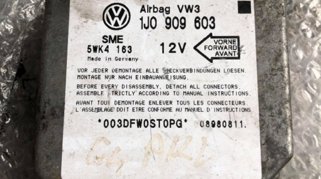 Calculator airbag vw golf 4 1j0909603