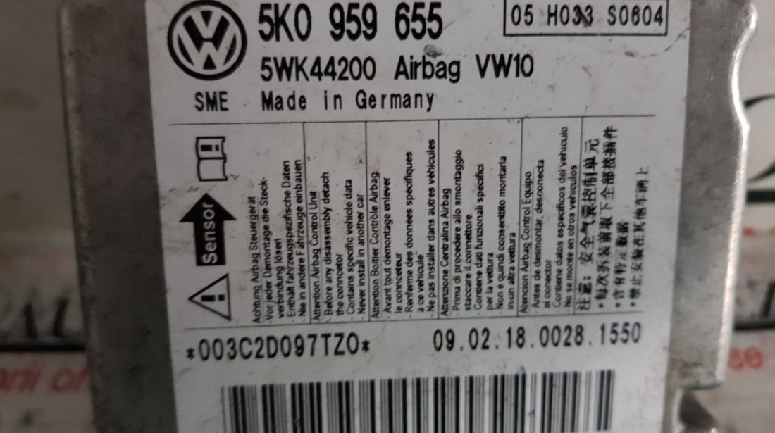 Calculator airbag VW Golf 6 5k0959655