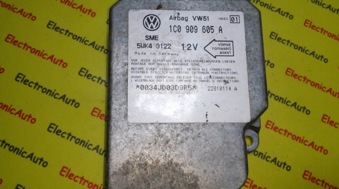 Calculator airbag VW Golf4 1C0909605A INDEX 01