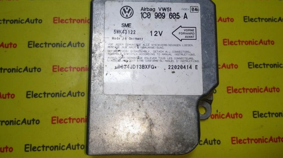 Calculator airbag VW Golf4 1C0909605A INDEX 04