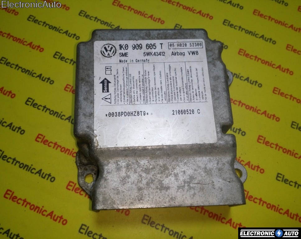 Calculator airbag VW Jetta 1K0909605T, 5WK43412,
