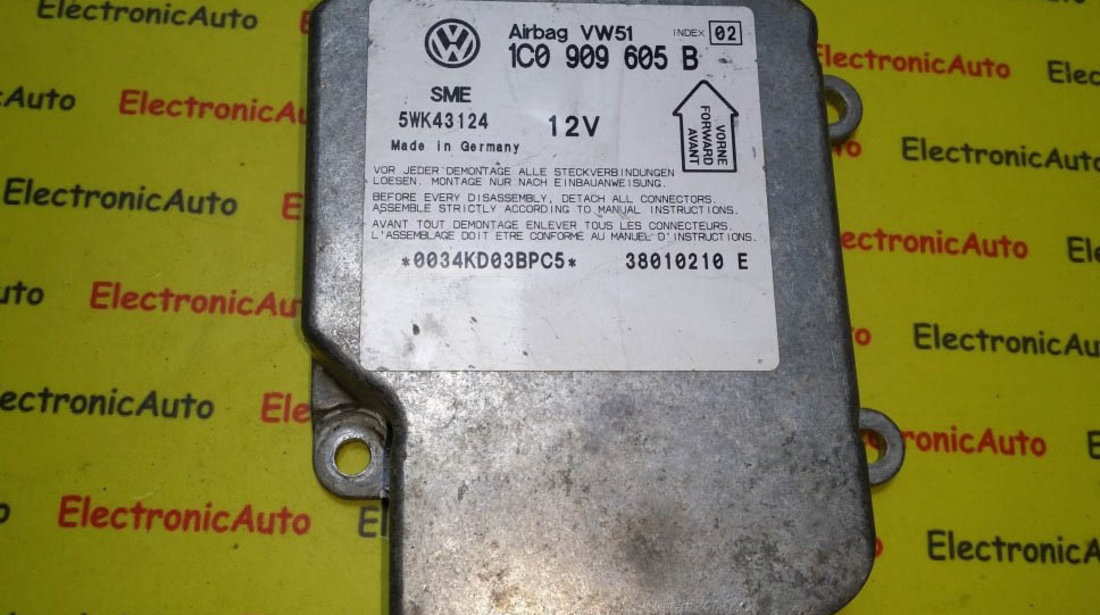 Calculator airbag VW Passat 1C0909605B INDEX 02