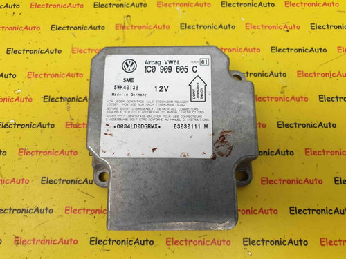 Calculator Airbag VW Passat, 1C0909605C, 5WK43130, INDEX 04