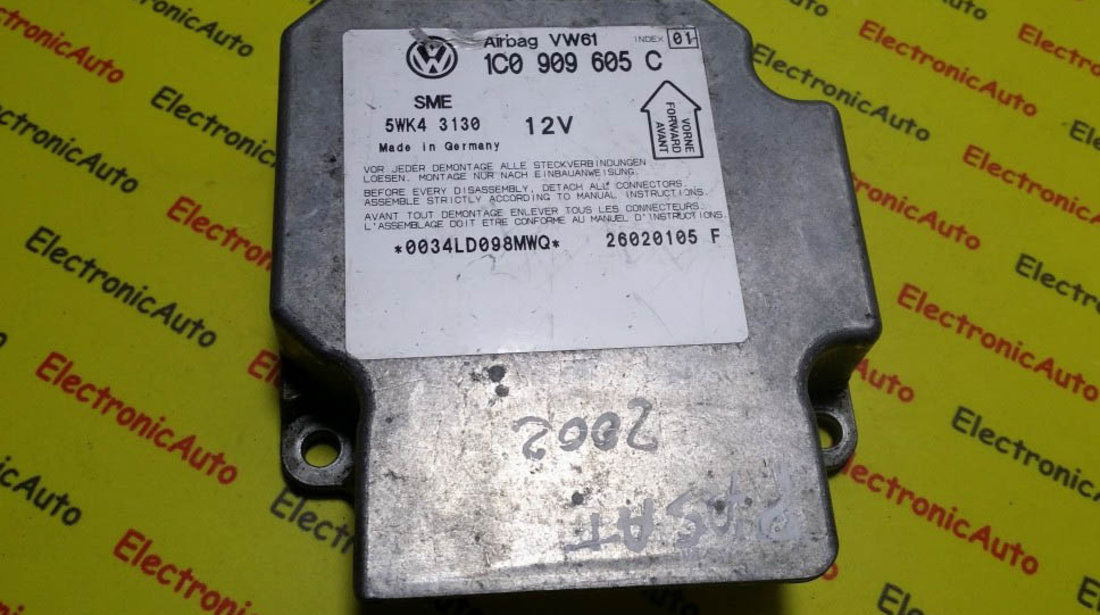 Calculator airbag VW Passat 1C0909605C INDEX 01