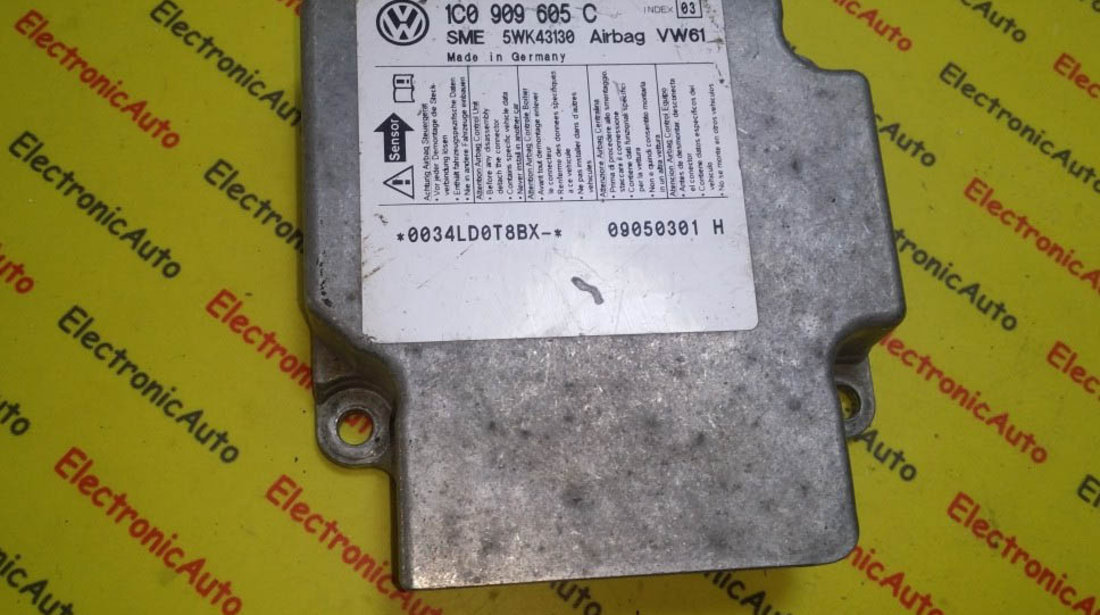 Calculator airbag VW Passat 1C0909605C INDEX 03