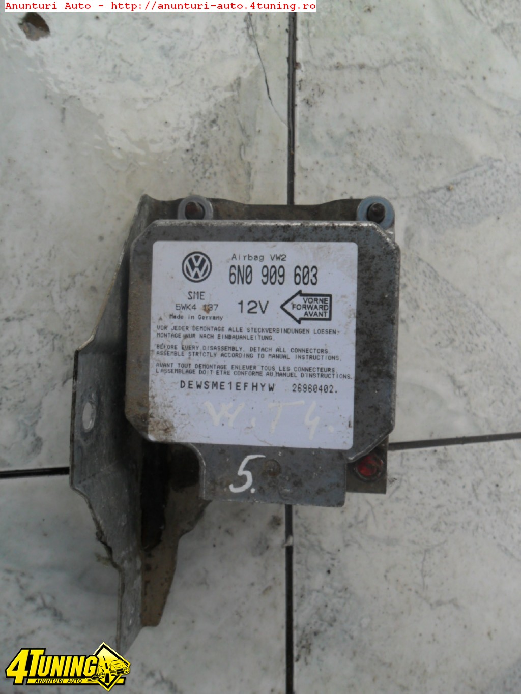 Calculator airbag VW Transporter; 6N0909603