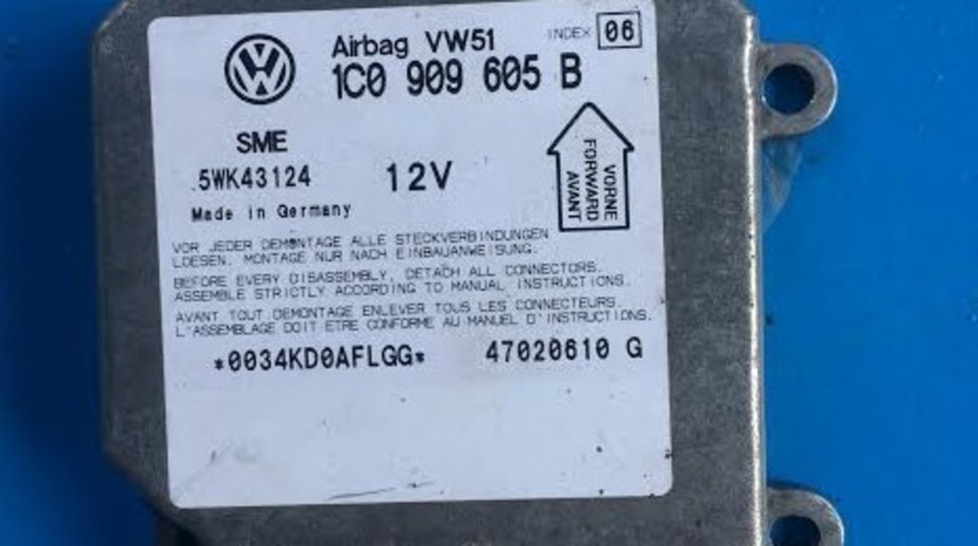 Calculator airbag VW Volkswagen Passat B5 3B3 an 2000 - 2005 cod 1C0909605B